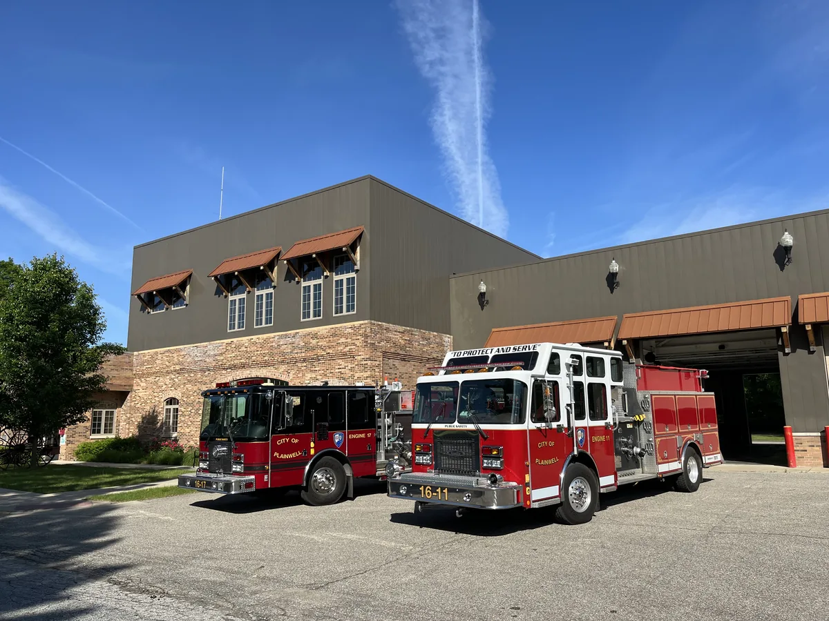 Plainwell Department of Public Safety fire trucks