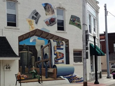 The Plainwell mural by Conrad Kaufman