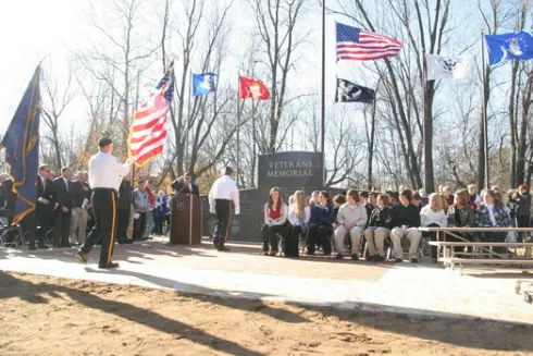 The Greater Plainwell Veterans' Memorial in Sherwood Park